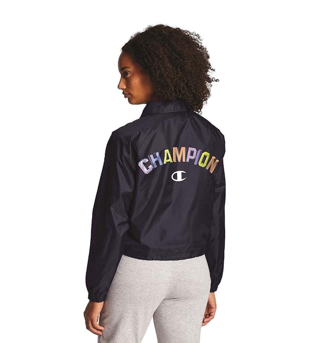 Champion Woman’s Cropped Coaches Jacket Color Pop Medium
